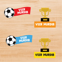 Permenant Ink Transfer Sticker - Football & Trophy