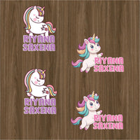 Permenant Ink Transfer Sticker - Unicorn baby