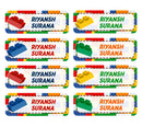Rectangular Labels - Lego (Blue)