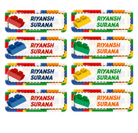 Rectangular Labels - Lego (Blue)
