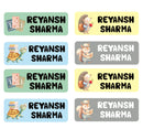 Rectangular Labels - School Animals