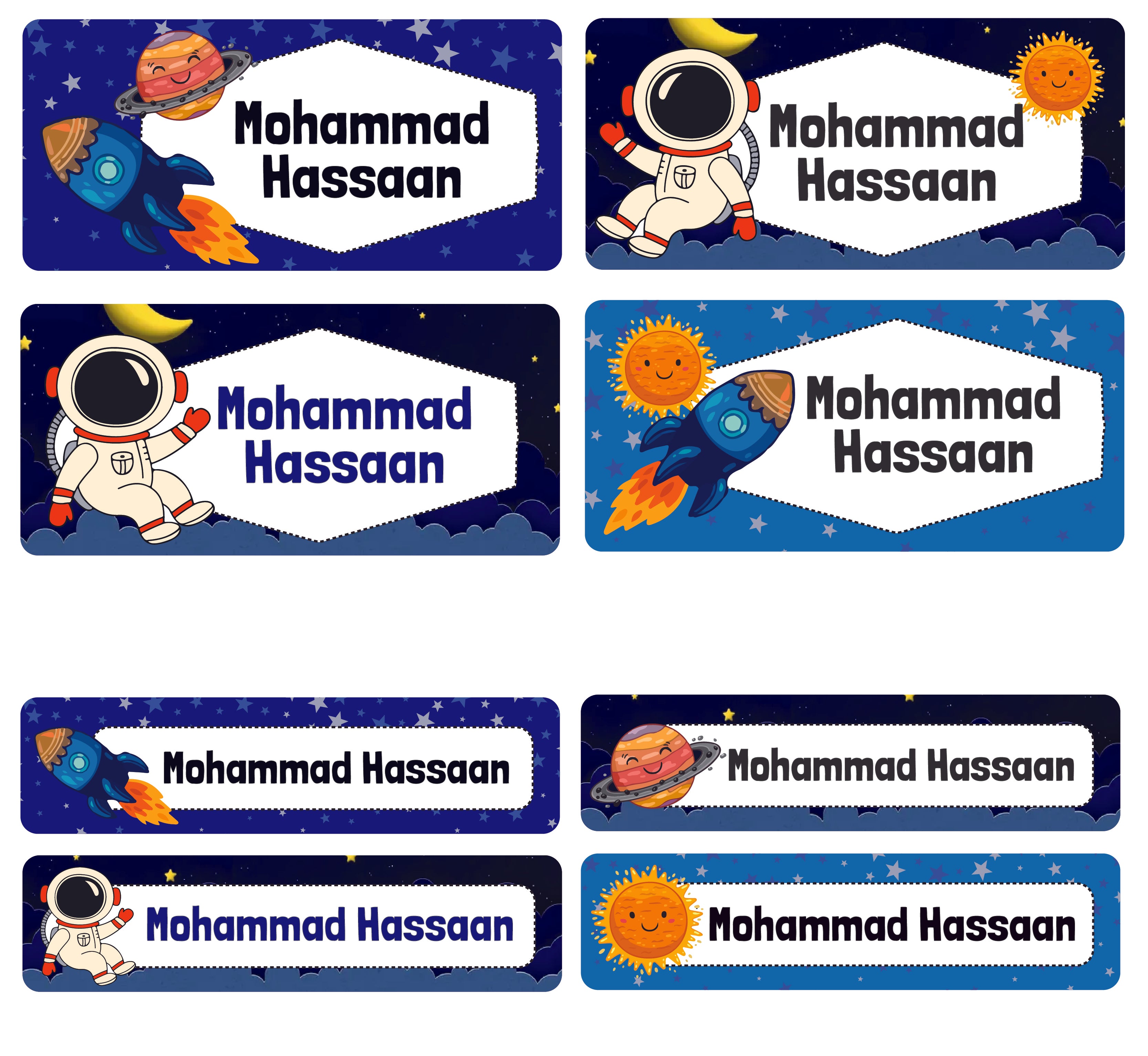 Rectangular Labels - Space – thedesignfactoryshop