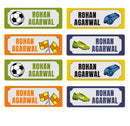 Rectangular Labels - Sports Mania