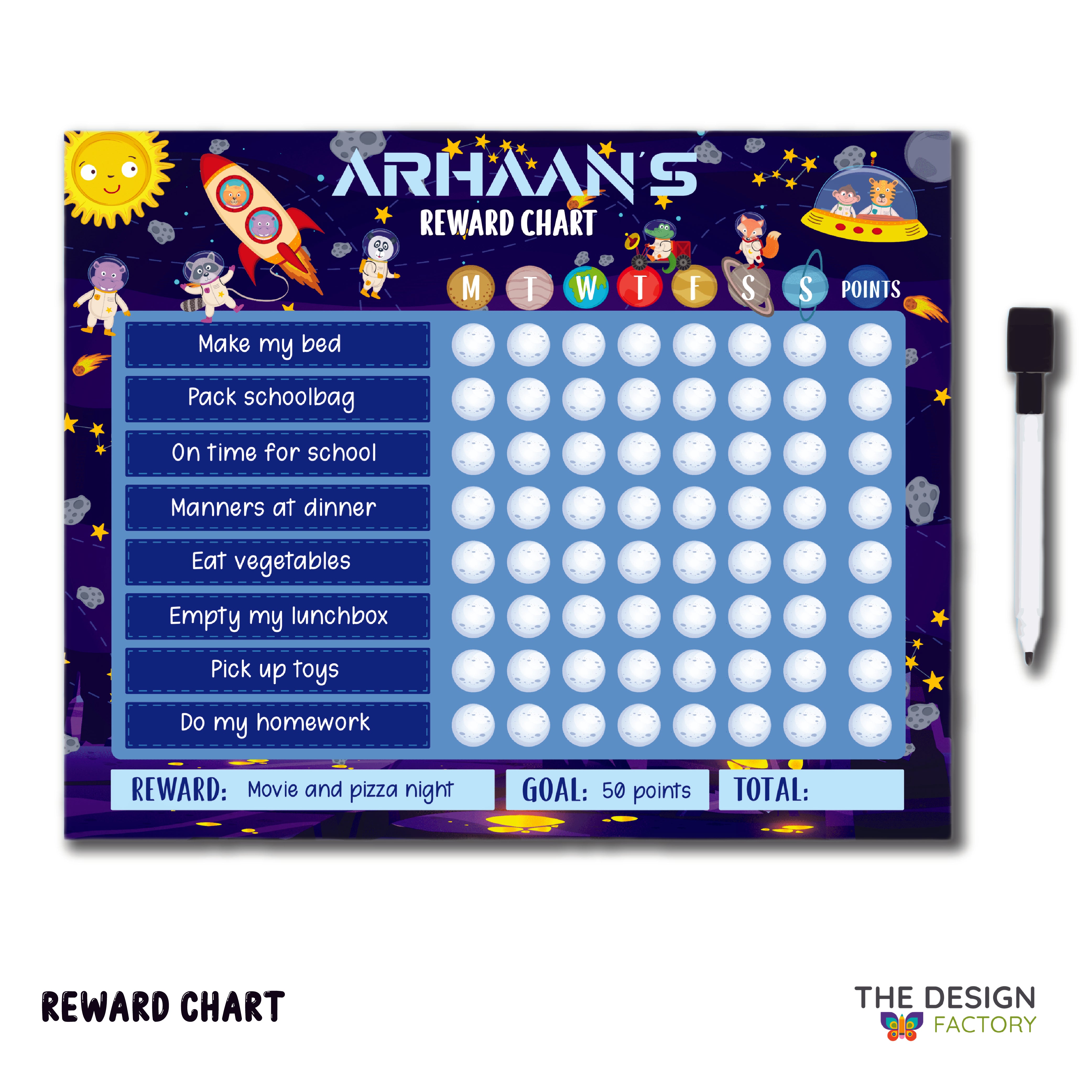 Reward chart - Space