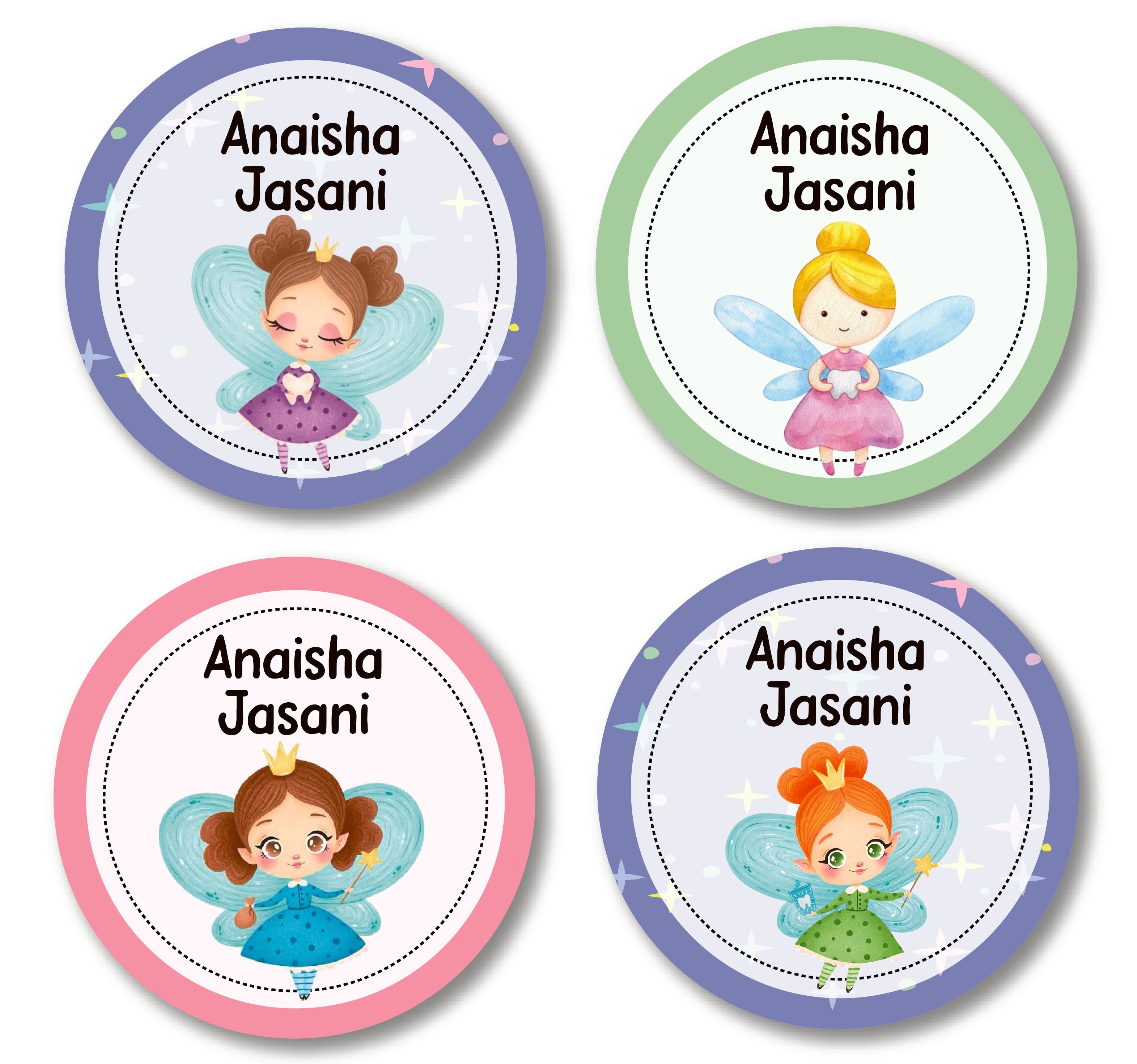 Round Labels - Fairies