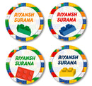 Round Labels - Lego (Blue)