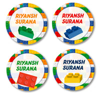 Round Labels - Lego (Blue)