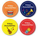 Round Labels - Musical Instruments