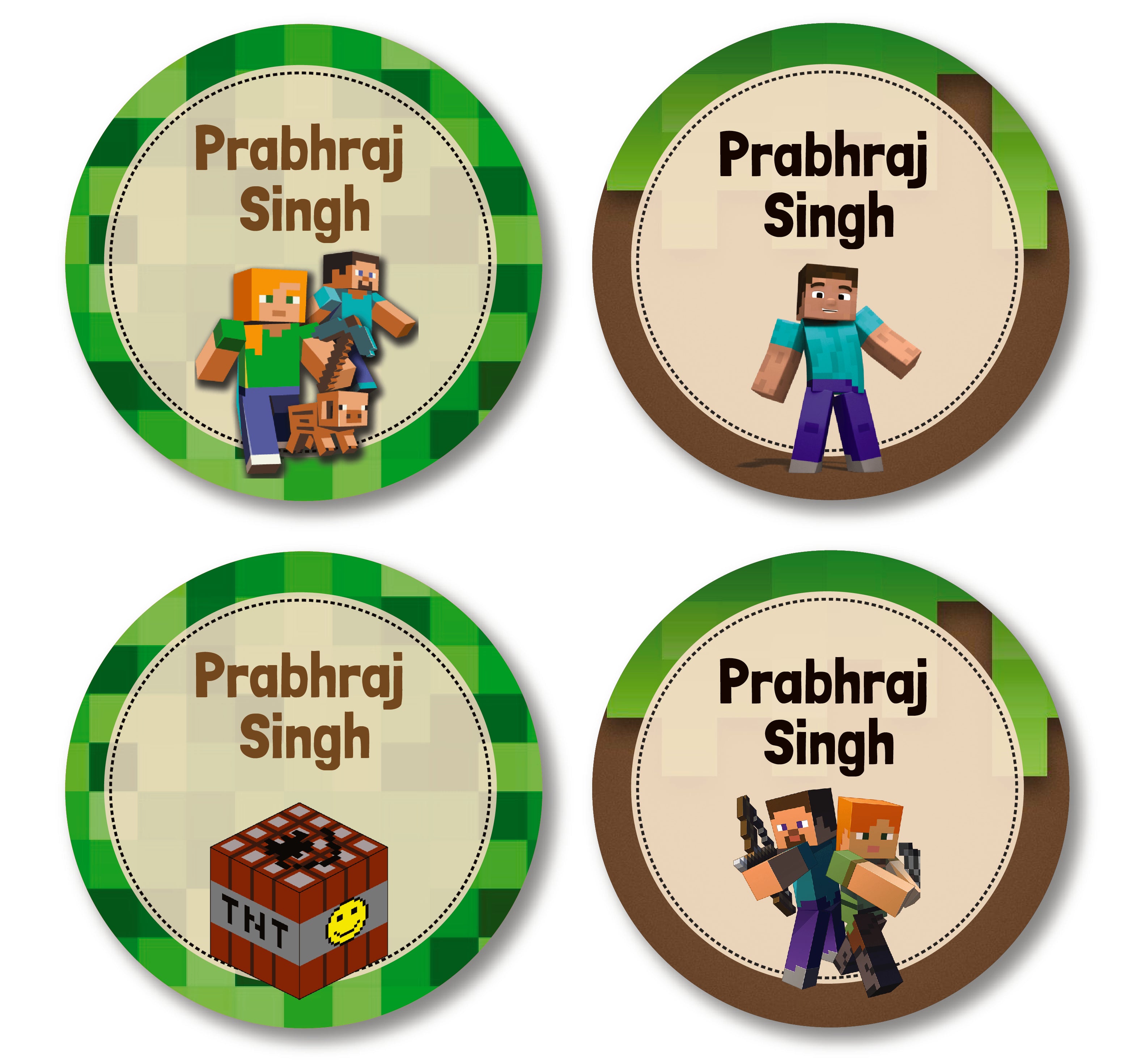 Round Labels - Minecraft