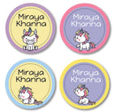 Round Labels - Baby Unicorn