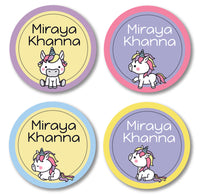 Round Labels - Baby Unicorn