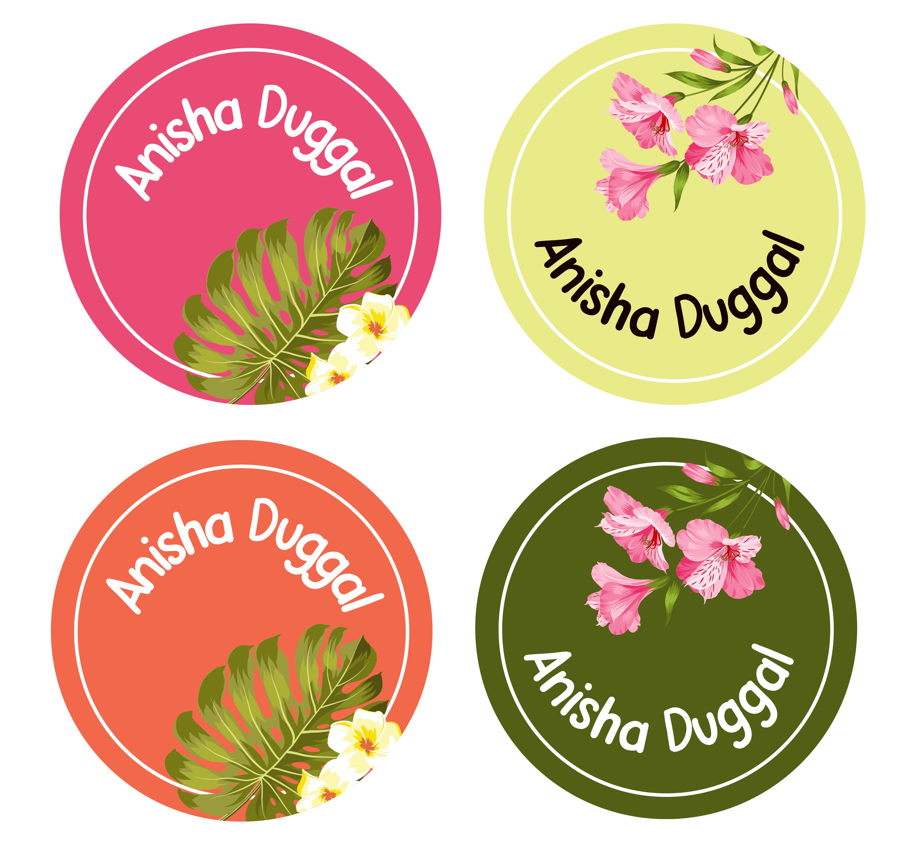 Round Labels - Florals