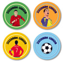 Round Labels - Football