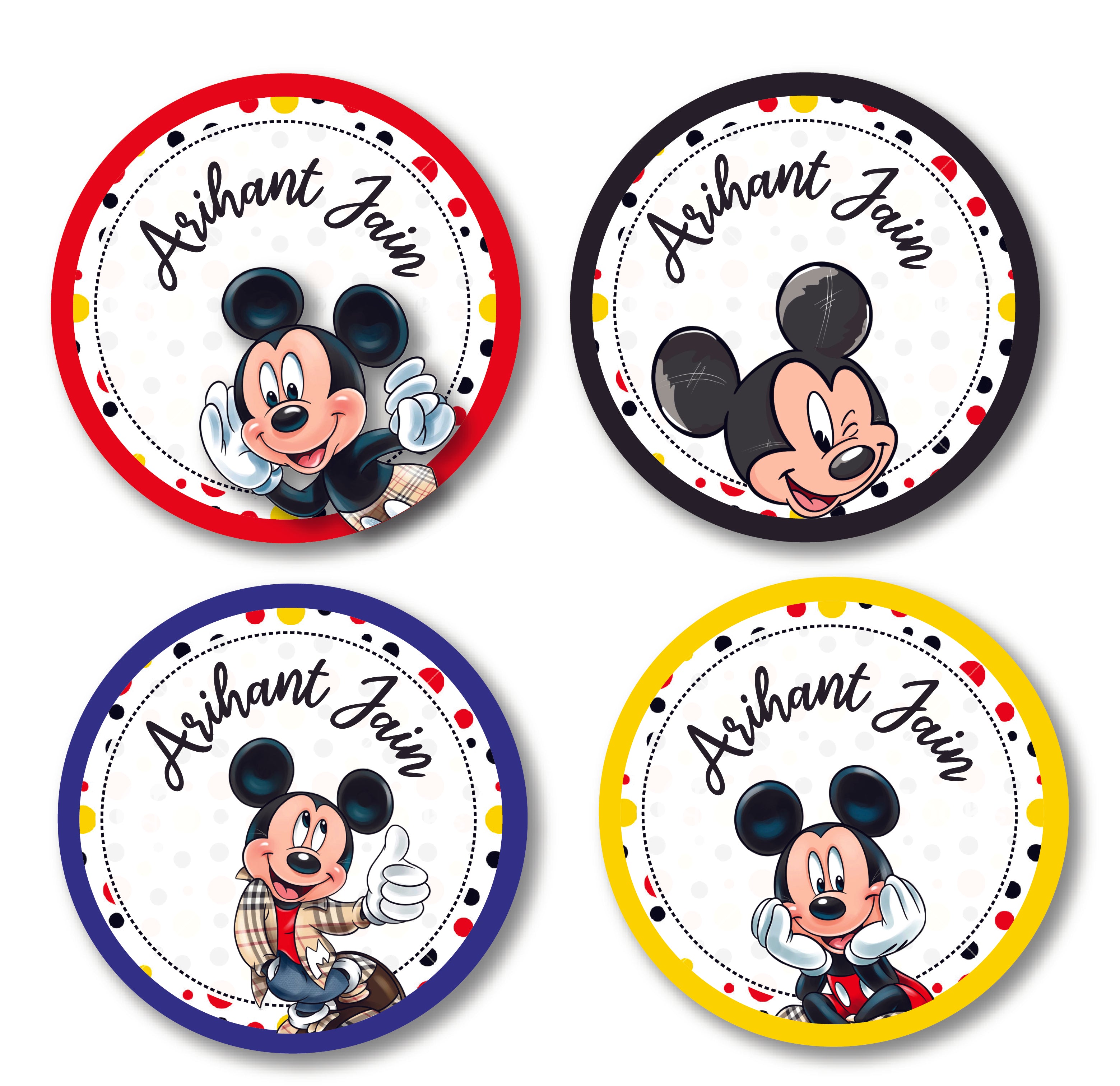 Round Labels - Mickey Mouse