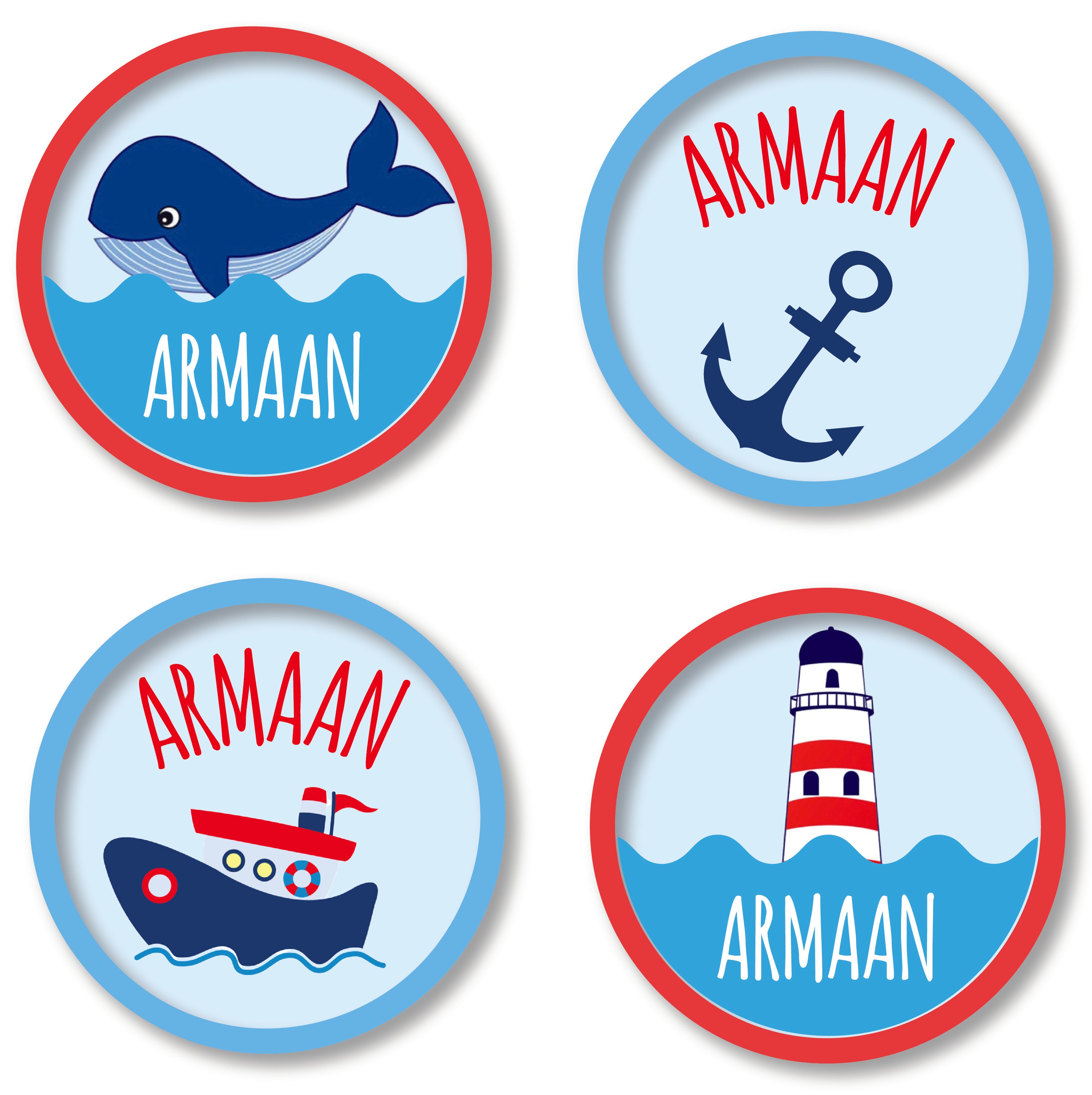 Round Labels - Nautical