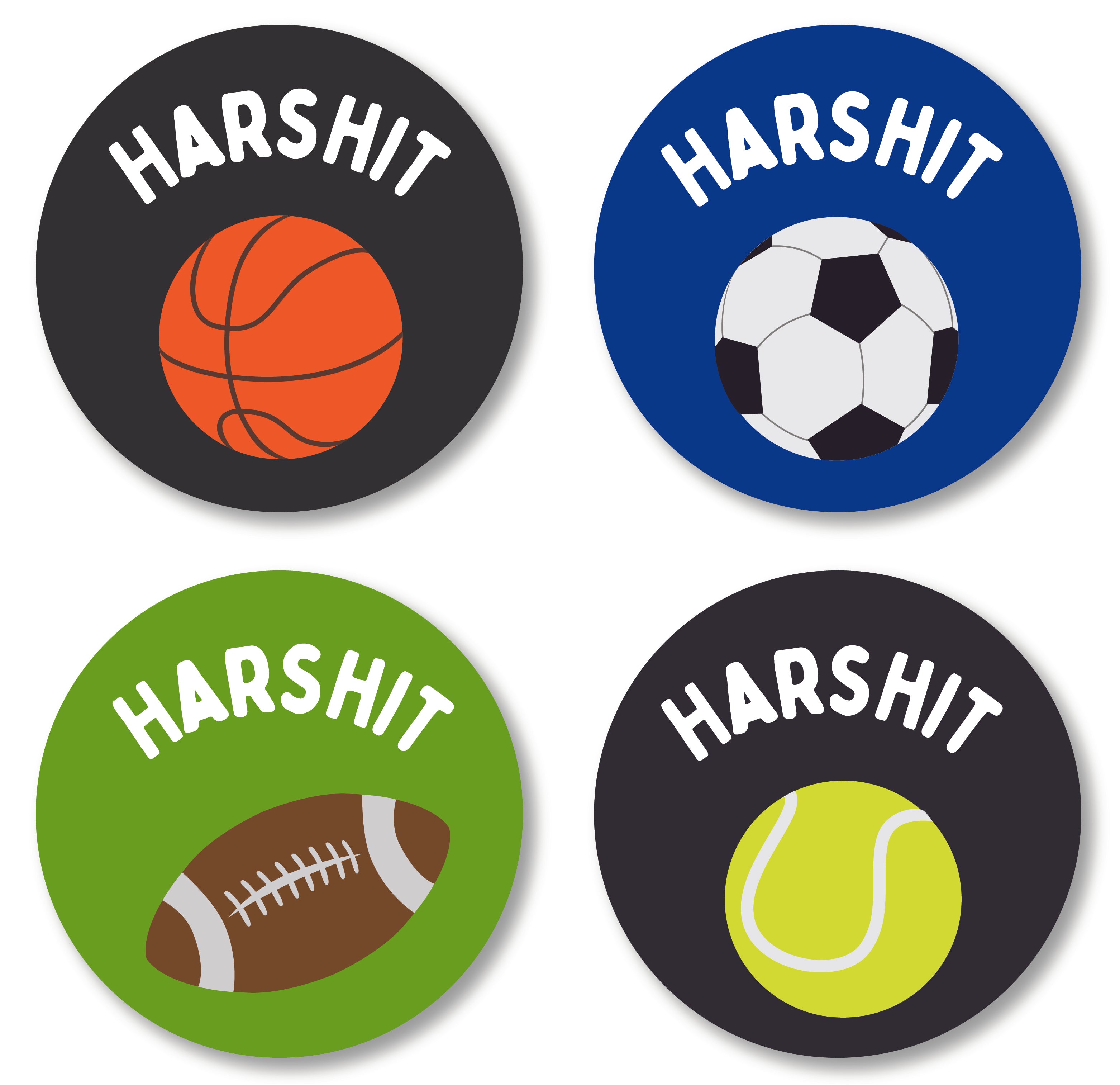 Round Labels - Sports balls