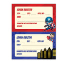 School Book Labels - Superhero Mania