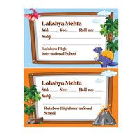 School Book Labels - Dino Land