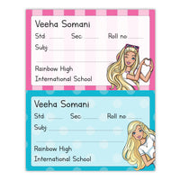 School Book Labels - Barbie