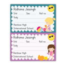 School Book Labels - Beach girl