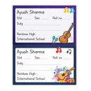 School Book Labels - Guitar