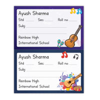 School Book Labels - Guitar