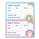 School Book Labels - Rainbows