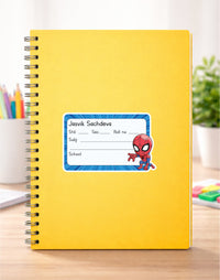 School Book Labels (Shape)  - Spiderman