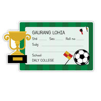 School Book Labels (Shape)  - Football & Trophy