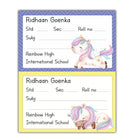 School Book Labels - Unicorn (Design 1)