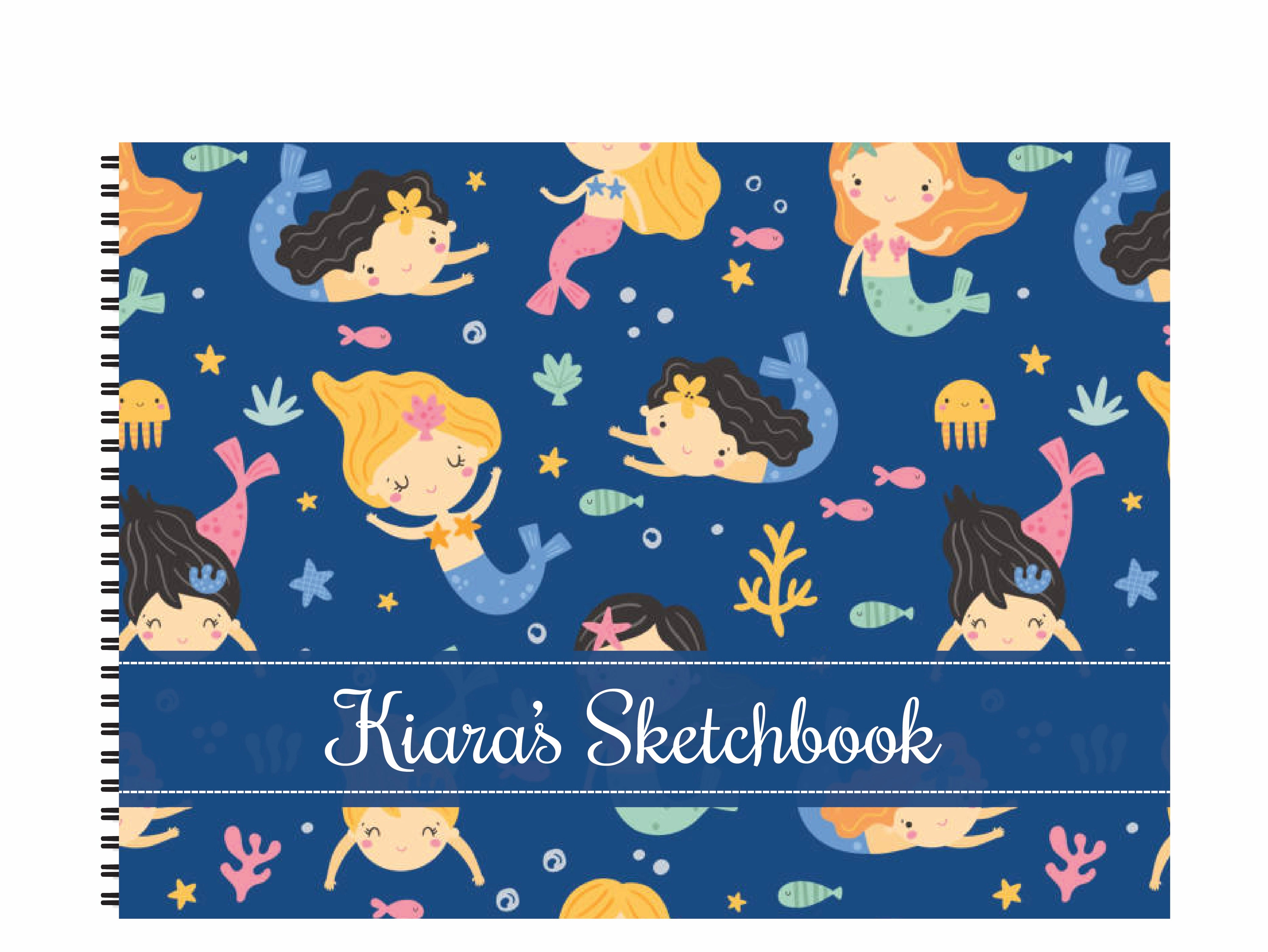 Sketch Book - Mermaid pattern (Blue)