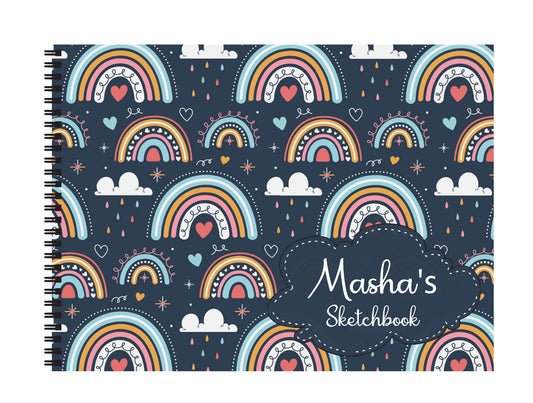 Sketch Book - Rainbow pattern (Blue)