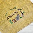 Towel - Jungle animals (Banana yellow)