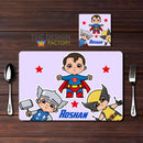 Table Mat Combo - Baby Superheroes