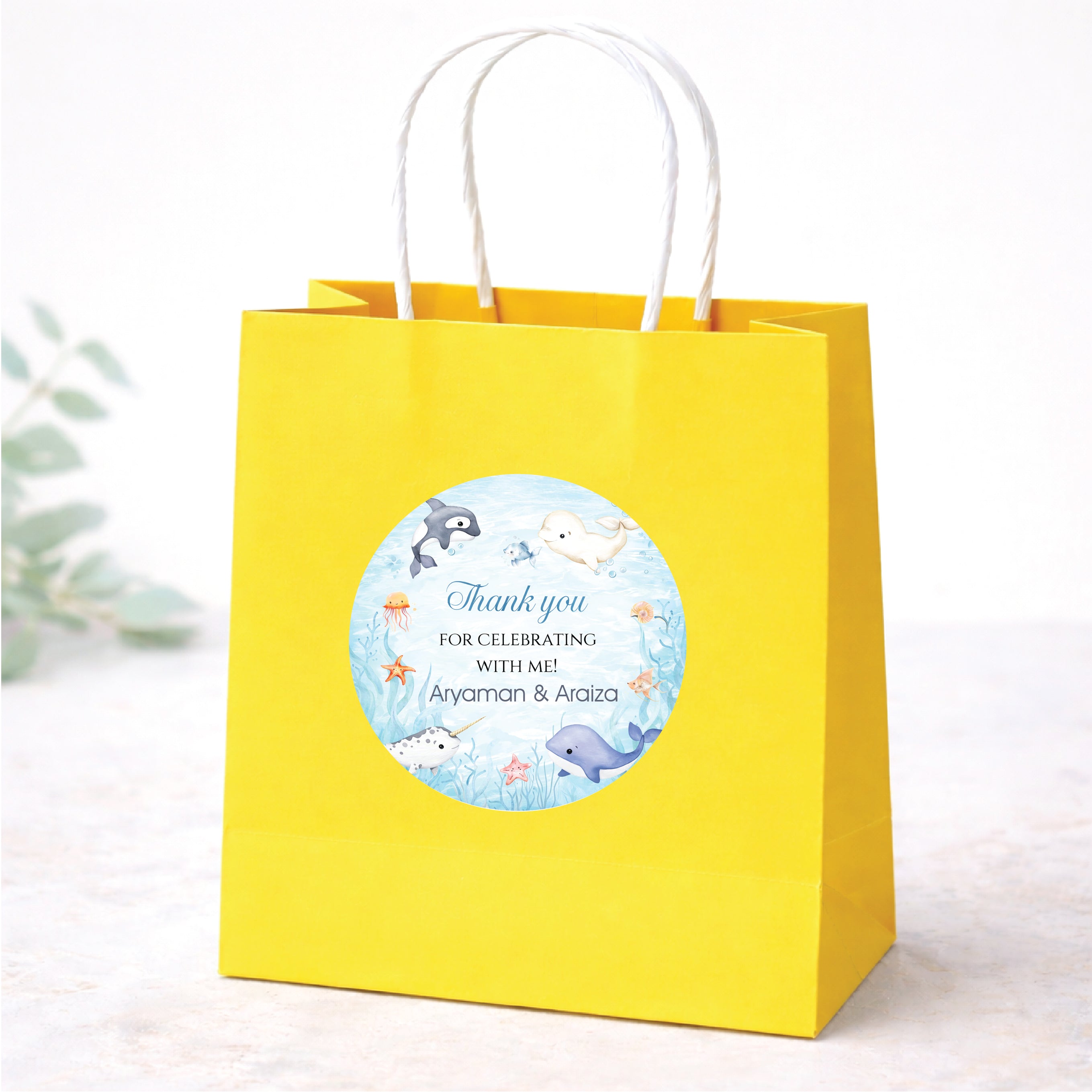 Thank You Sticker (Round) - Underwater