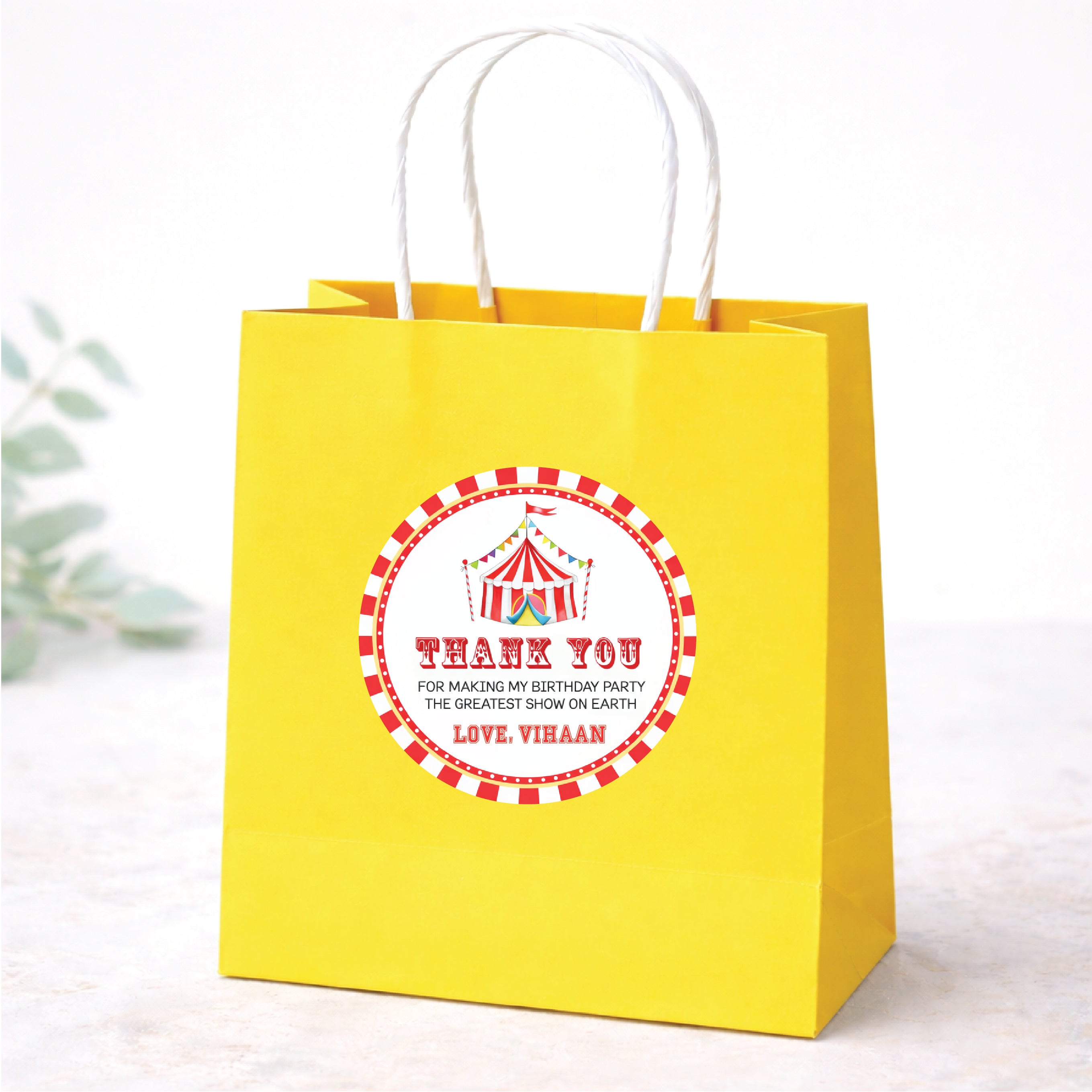 Thank You Sticker (Round) - Carnival Tent