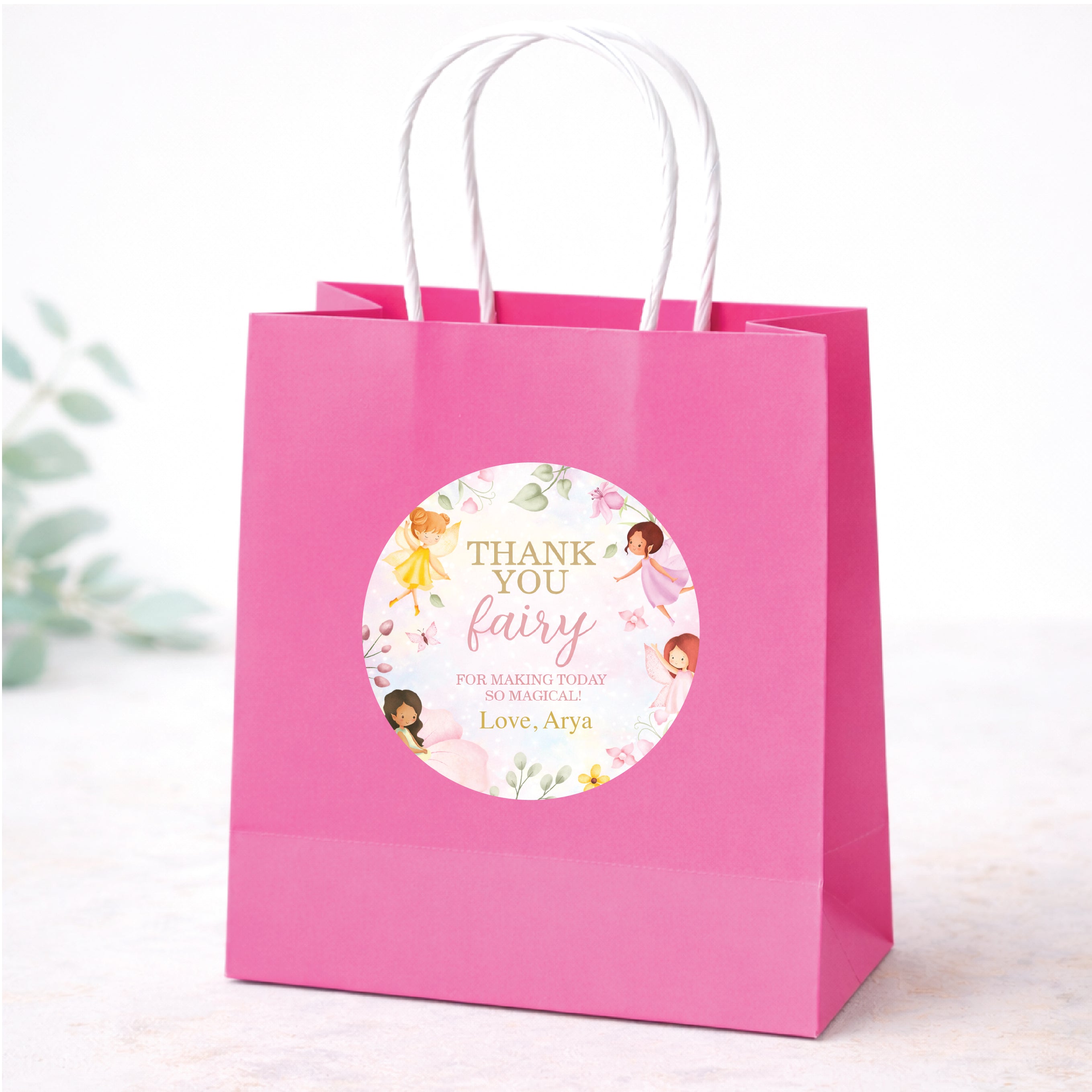 Thank You Sticker (Round) - Fairy