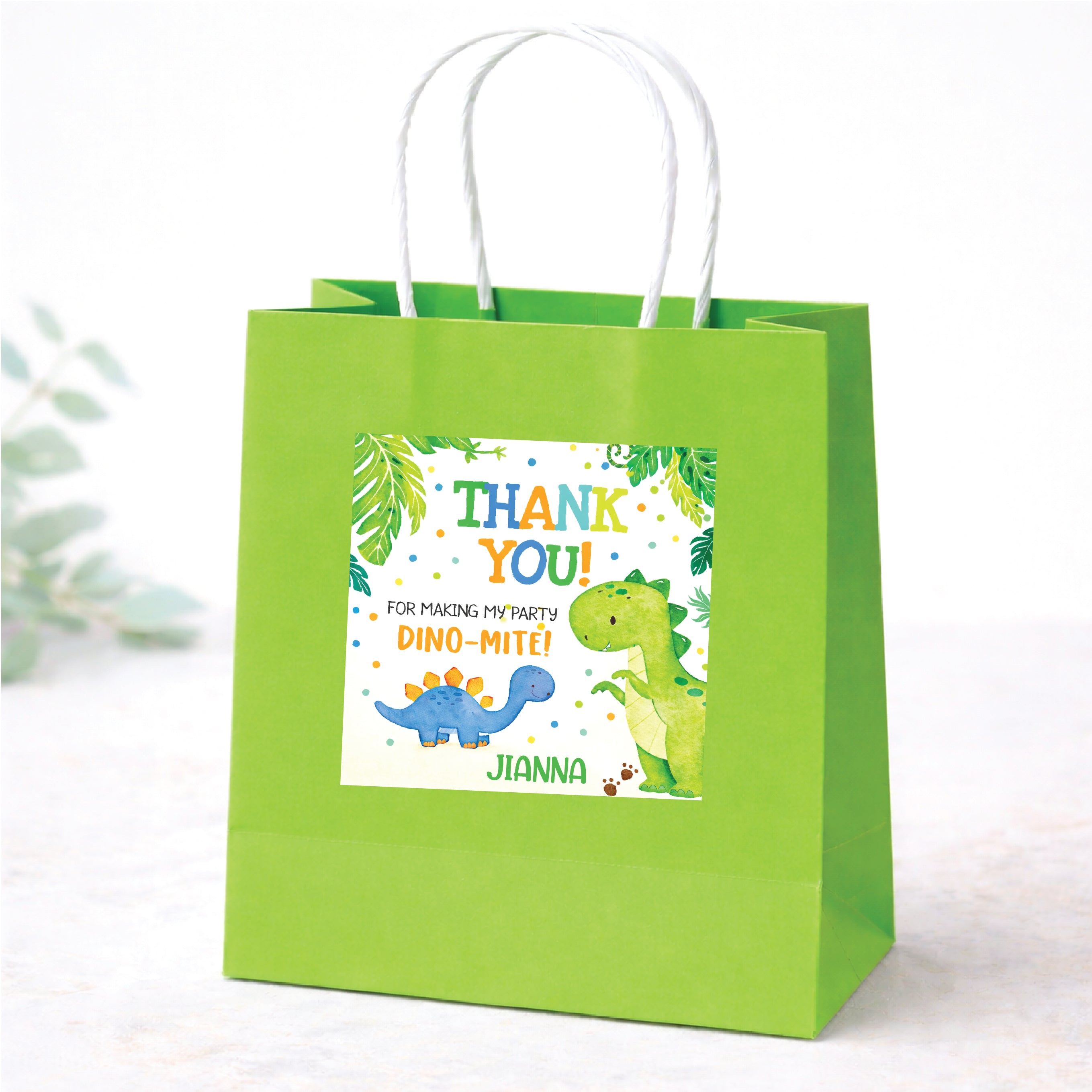 Thank You Sticker (Square) - Dino Mite