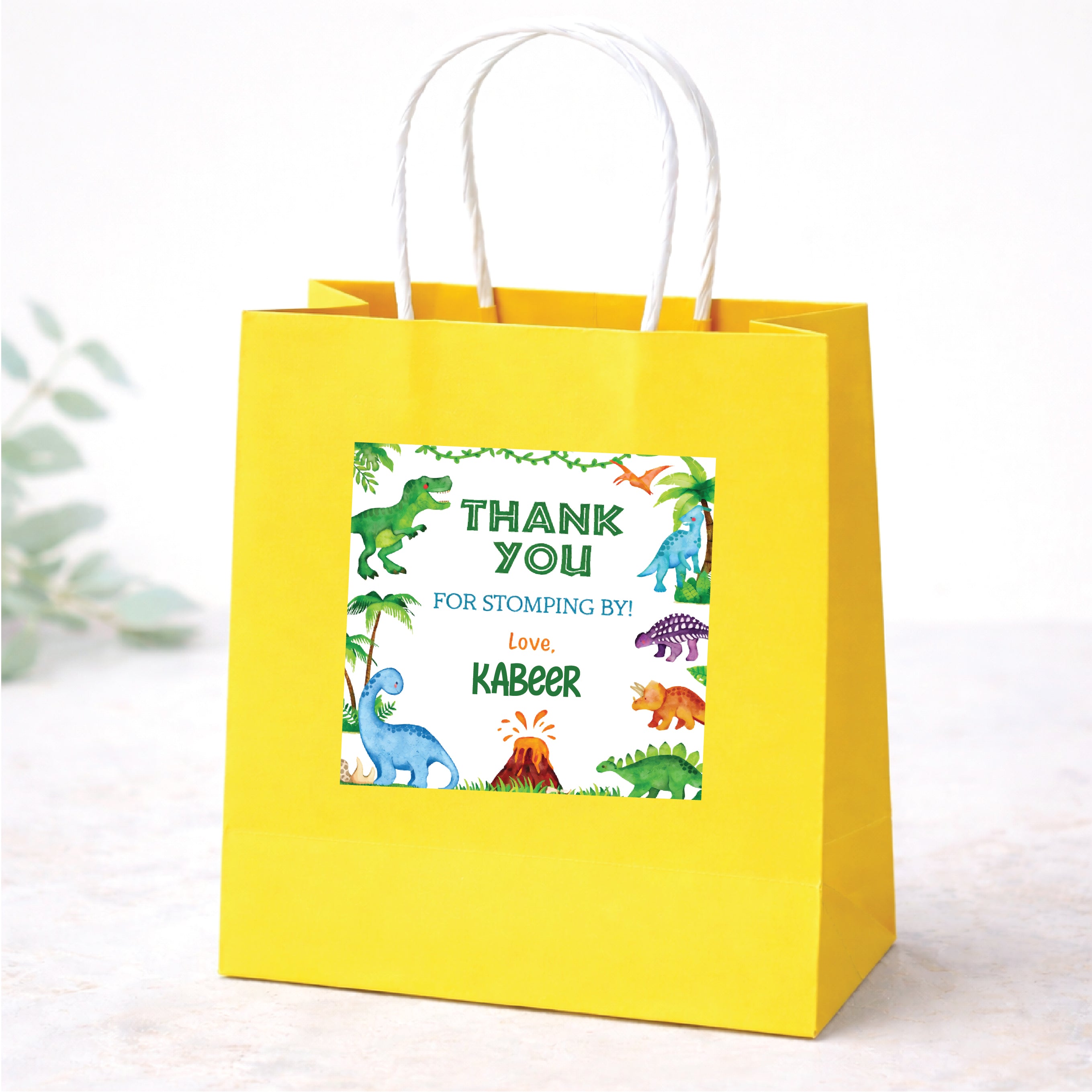 Thank You Sticker (Square) - Dino Land
