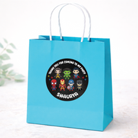 Thank You Sticker (Round) - Superheroes