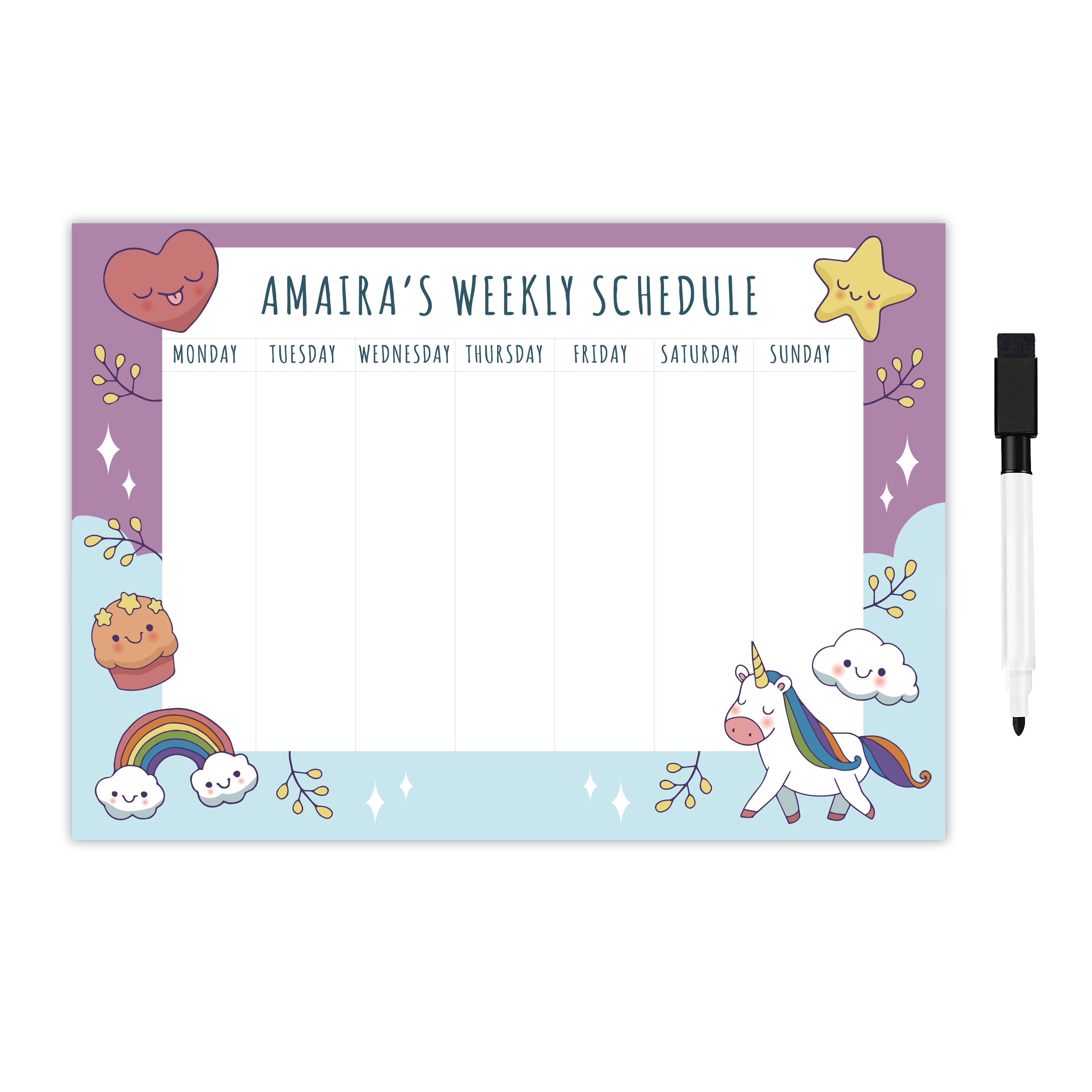 Weekly Planner - Unicorn