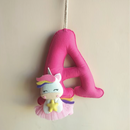 Felt Jumbo Name Initial Hanging - Unicorn